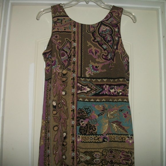 Y2K VINTAGE 90S DOES THE 20S RAYON DRESS 7/8 - Picture 2 of 5